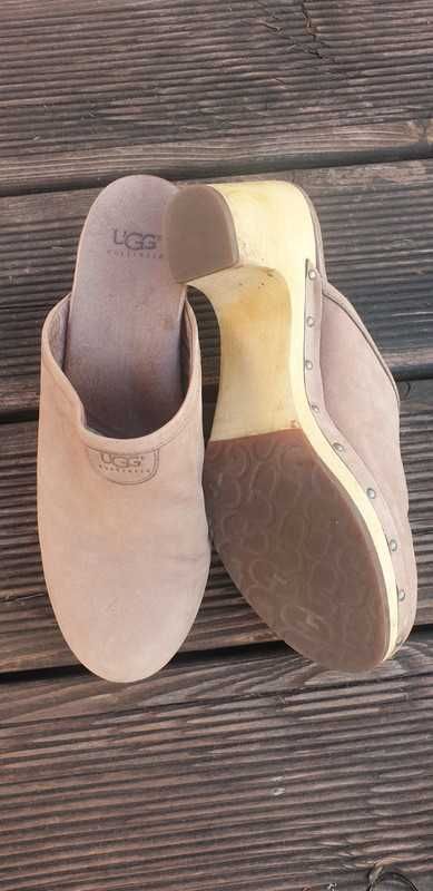 Drewniaki Klapki Skóra  UGG 38,5