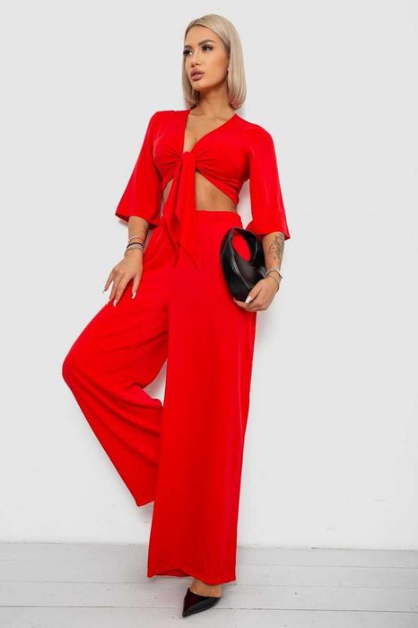 Жіночі брючні костюми,колір червоний,чорний,білий "Ager"