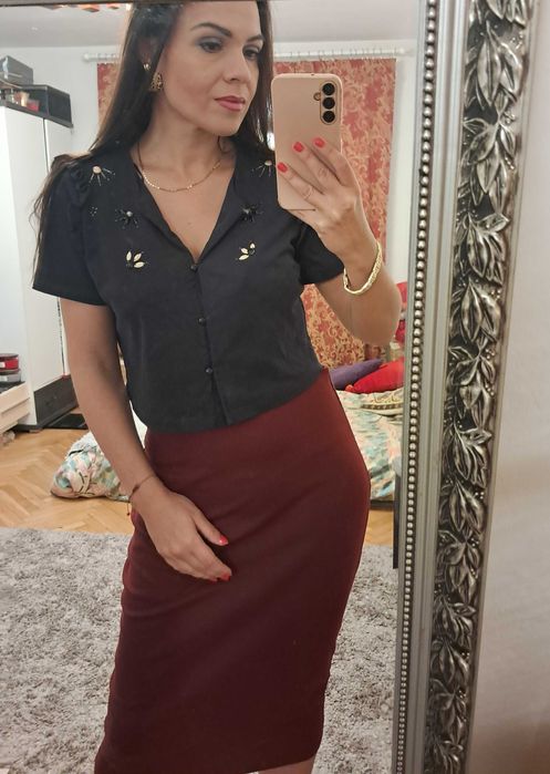 Granatowa bluzka Zara rozm. M