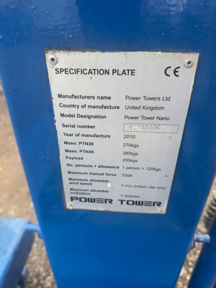 Zwyżka, podnośnik, platforma POWER TOWER NANO