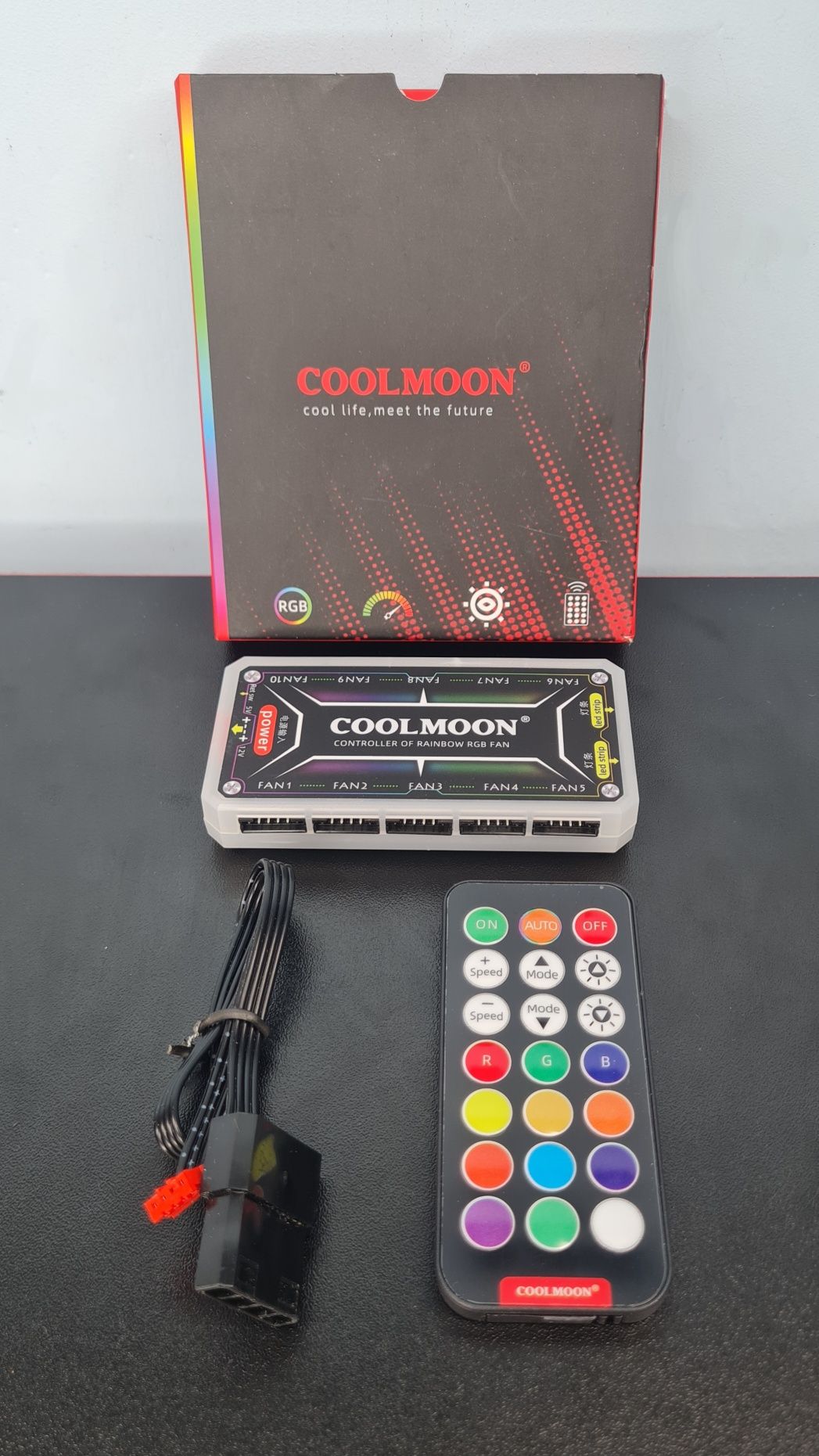 RGB / ARGB Контролер COOLMOON для вентиляторів в ПК