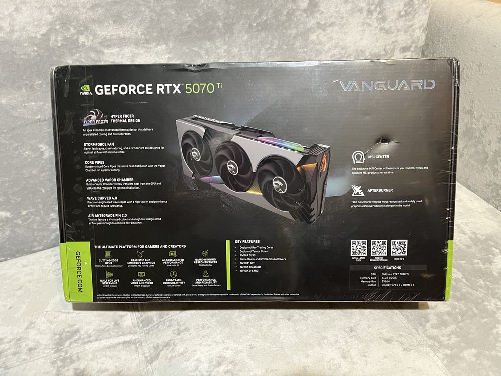Відеокарта GF RTX 5070 Ti 16GB GDDR7 Vanguard SOC MSI
