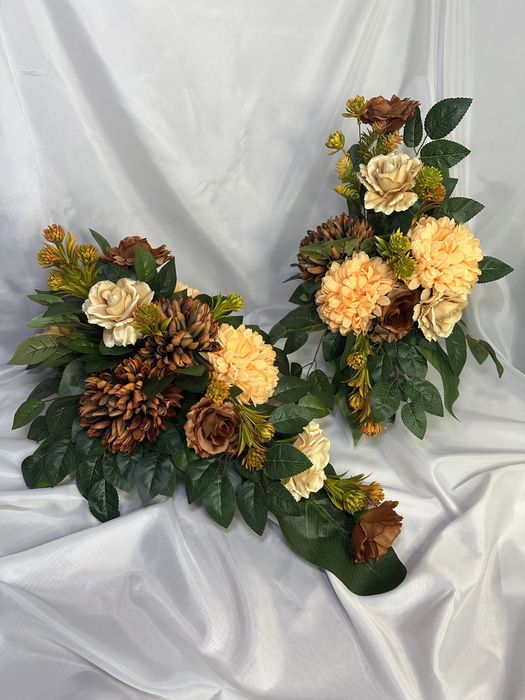 Kompozycja nagrobna komplet wiązanka bukiet na cmentarz grób