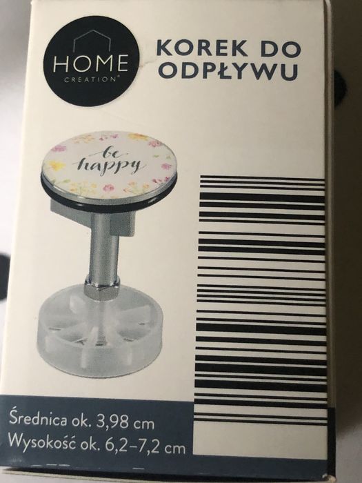 Home creation be happy korek do odpływu zlewu wanny kwiatki