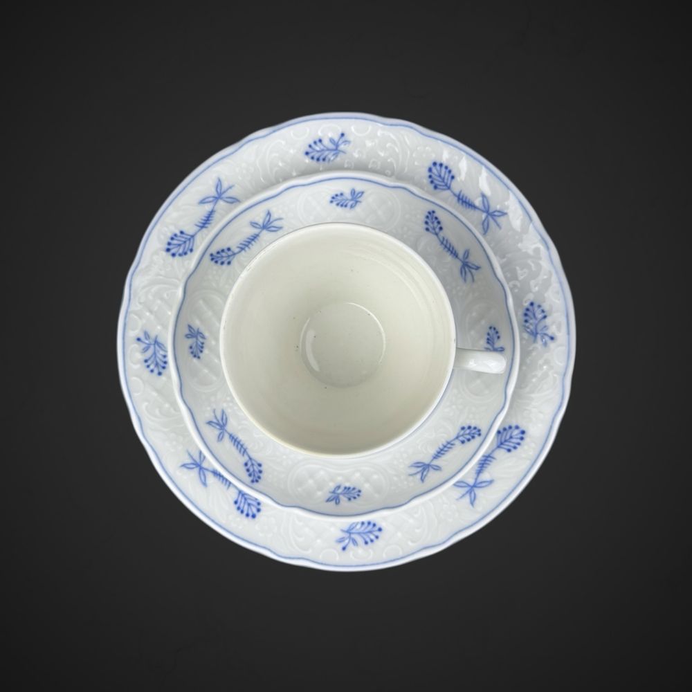 Serwis kawowy wzór słomkowy Echt Cobalt Bavaria Schumann b5/05261