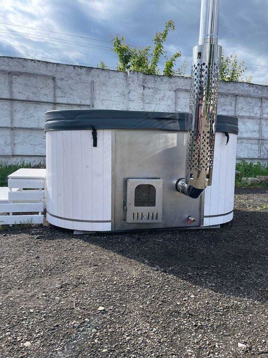 Новинка 2025!!! Спа-купіль Квадро для 6 осіб з вбудованою пічкою.