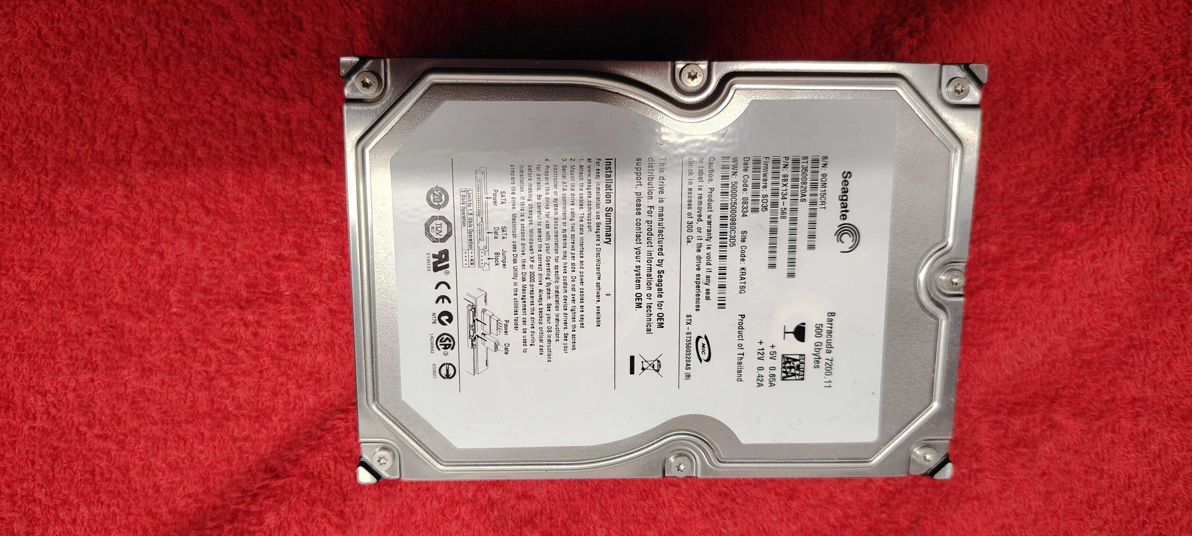 Disco Sata 500 Gbytes Seagate
