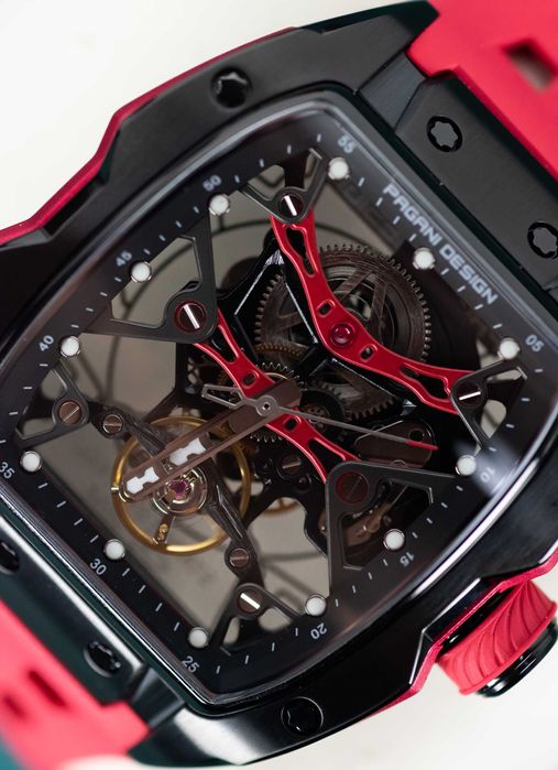 Pagani Design PD-YS018 42MM 50M / 5ATM Nowy, GW 12 miesięcy Czerwony