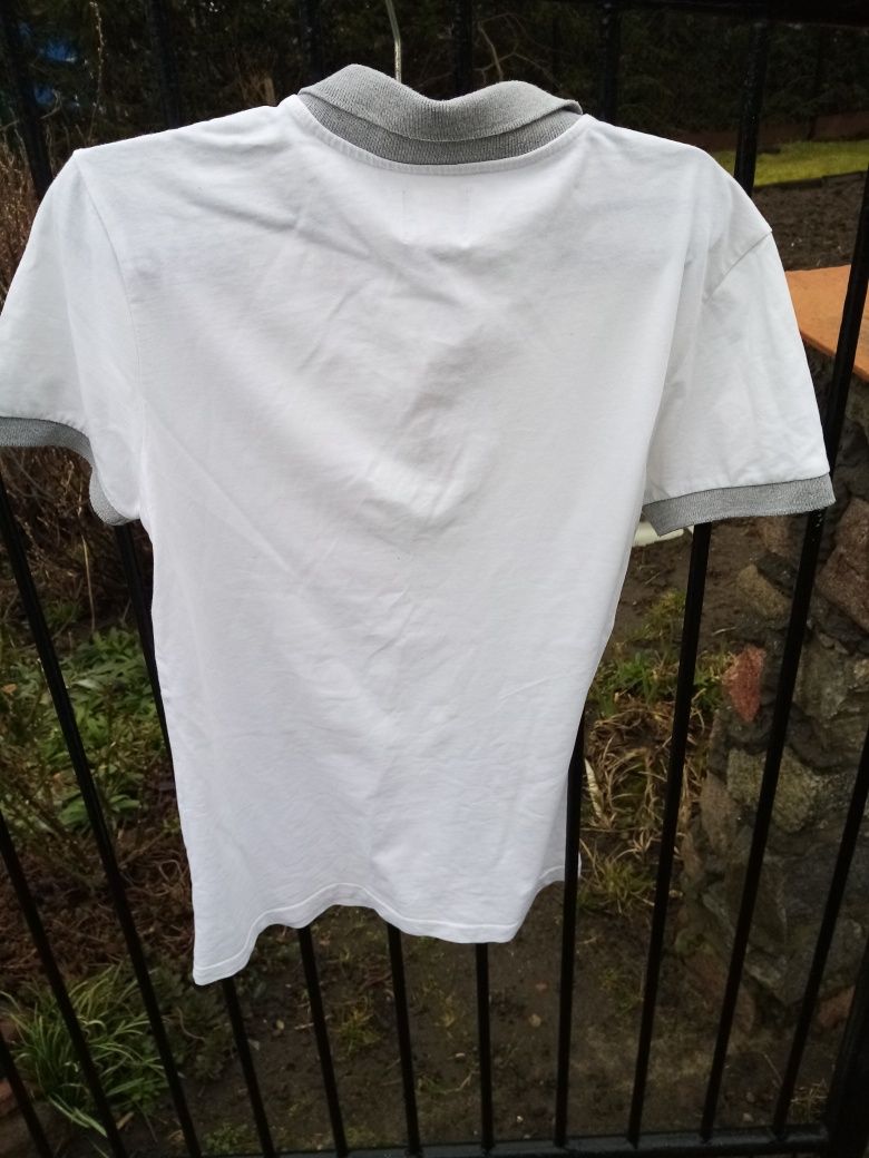 Biała koszulka polo xs. River Island, bawełna.
