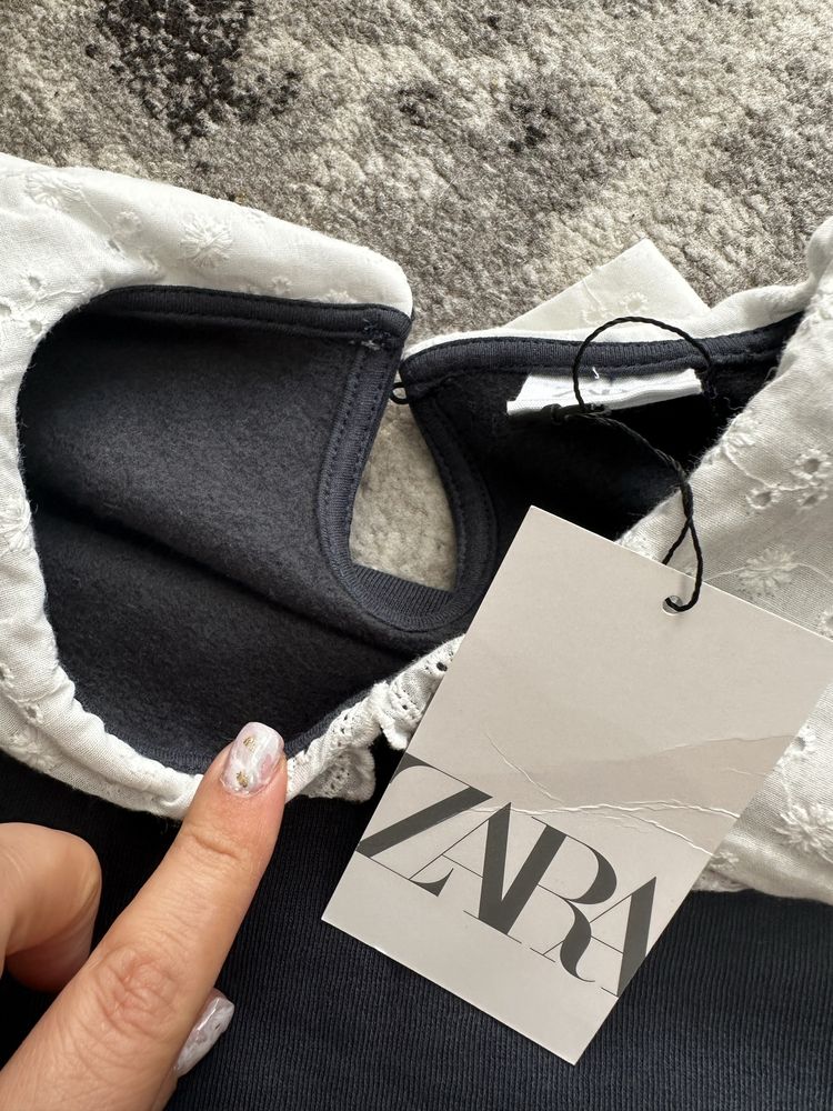 Кофта zara в школу з воротом реглан 9-8 р 134 см 140см