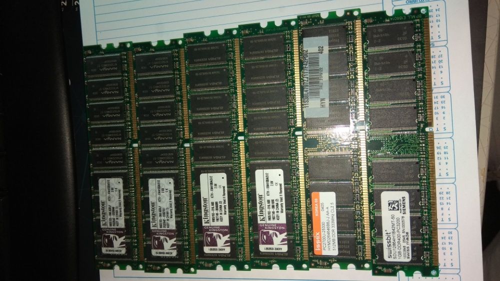 Memorias RAM SDRAM, DDR e DDR2 64M a 1G