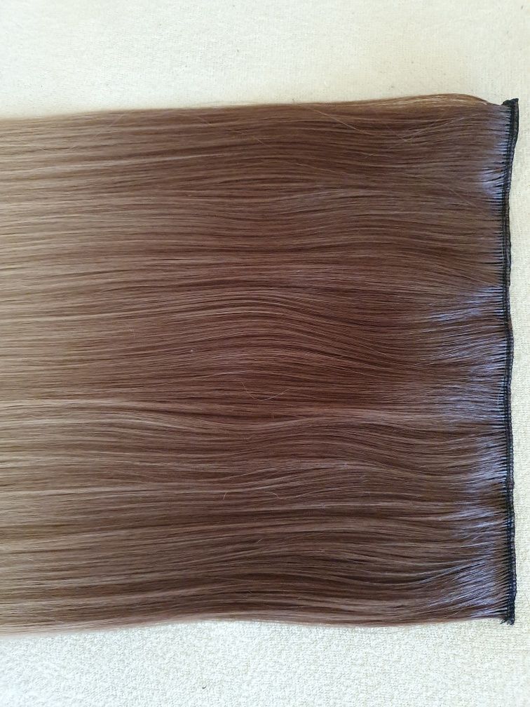 Włosy doczepiane syntetyczne jak naturalne ombre clip in 55cm