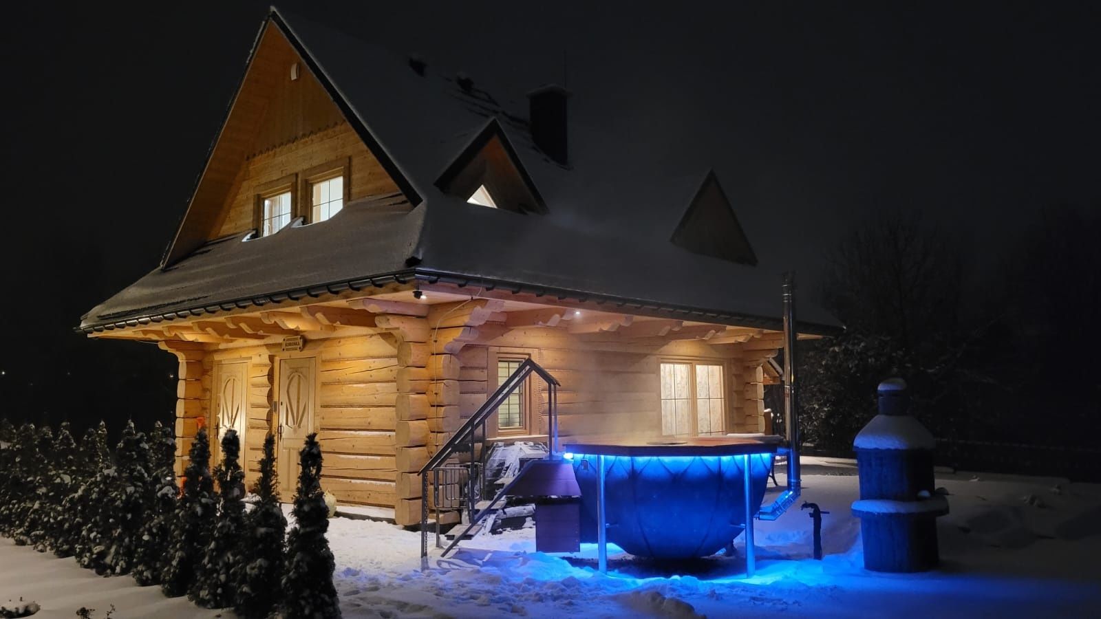Domy z bala, domek z jacuzzi bania Beskidy Góry, święta, sauna,wakacje