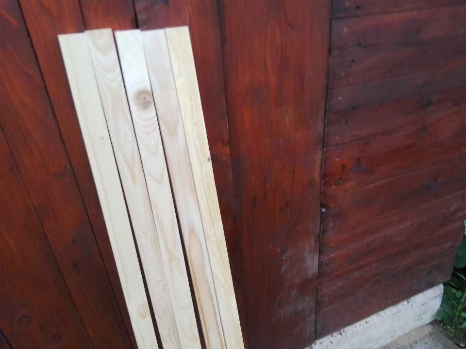 1,25 m Sztachety drewniane, heblowane deski   5 zł/szt.
