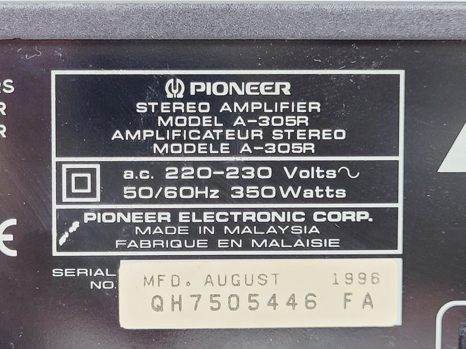 Pioneer A 305R Wzmacniacz 2x60W