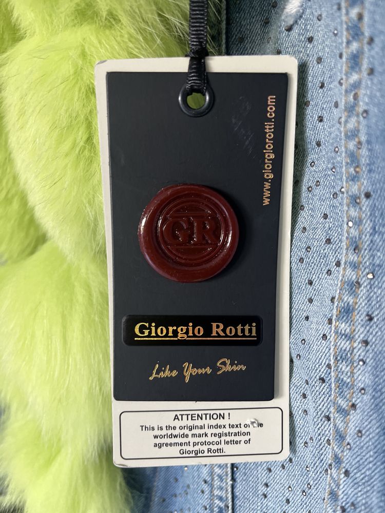 Oryginalna kurtka Giorgio Rotti:  jeans- lis polarny