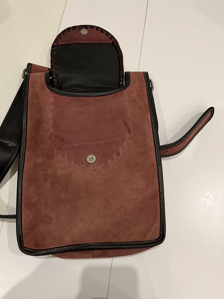 Шкіряна сумкк шопер дизайнерська вінтаж, колір бордо