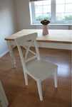 1 cadeira madeira branca INGOLF Ikea