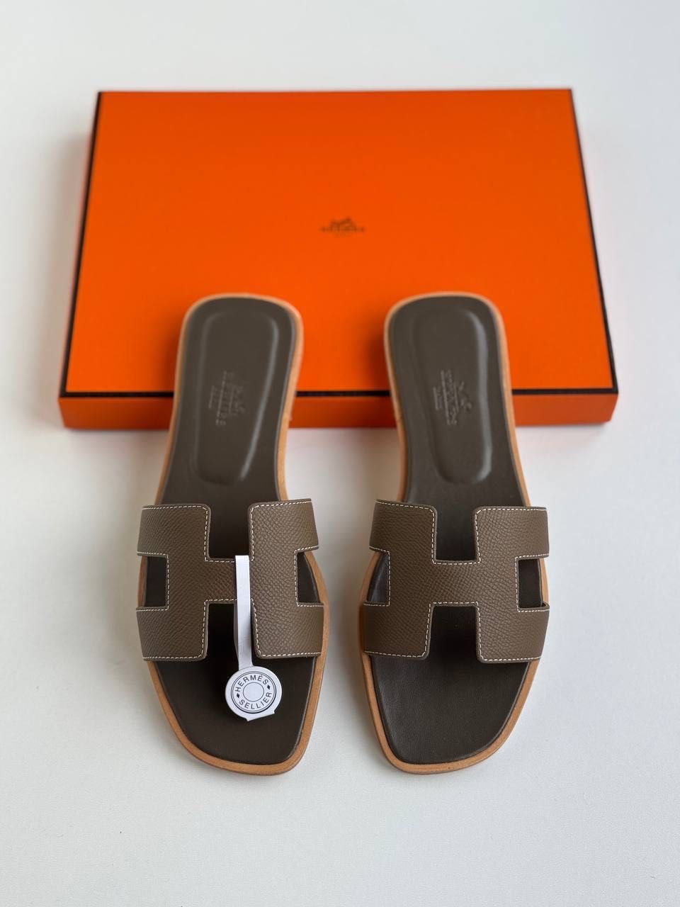 Skórzane klapki Khaki ! Premium! 36-41

750