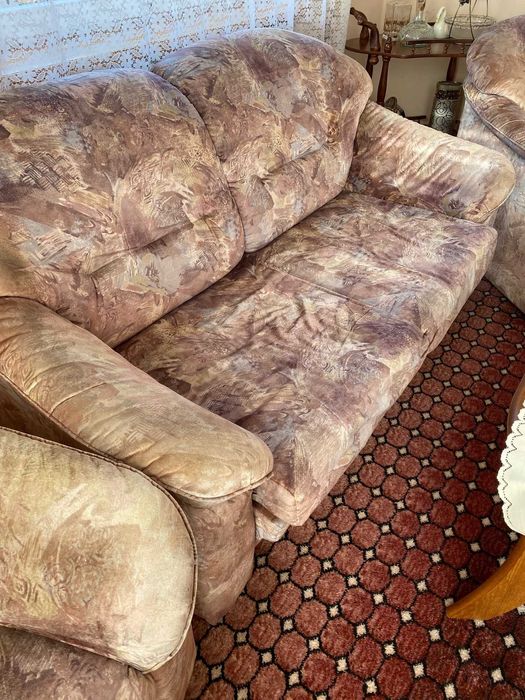 Sofa rozkładana z fotelami