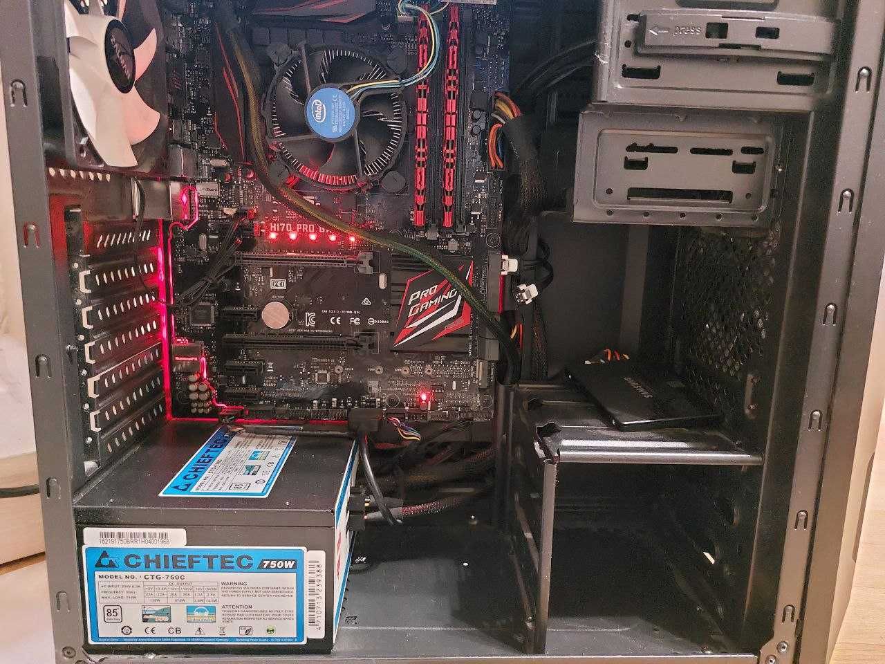 Системний блок Корпус Zalman/Chieftec 750W/i5 6600/16Гб DDR4/SSD 1TB