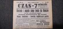 Czas-7. Gazeta 2 września 1939r.