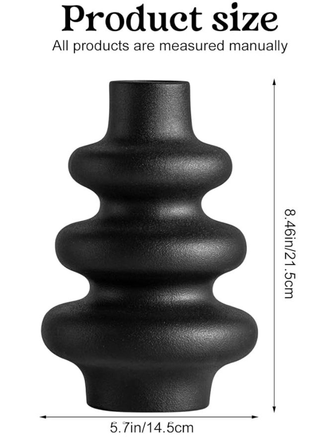 Wazon ceramiczny, czarny