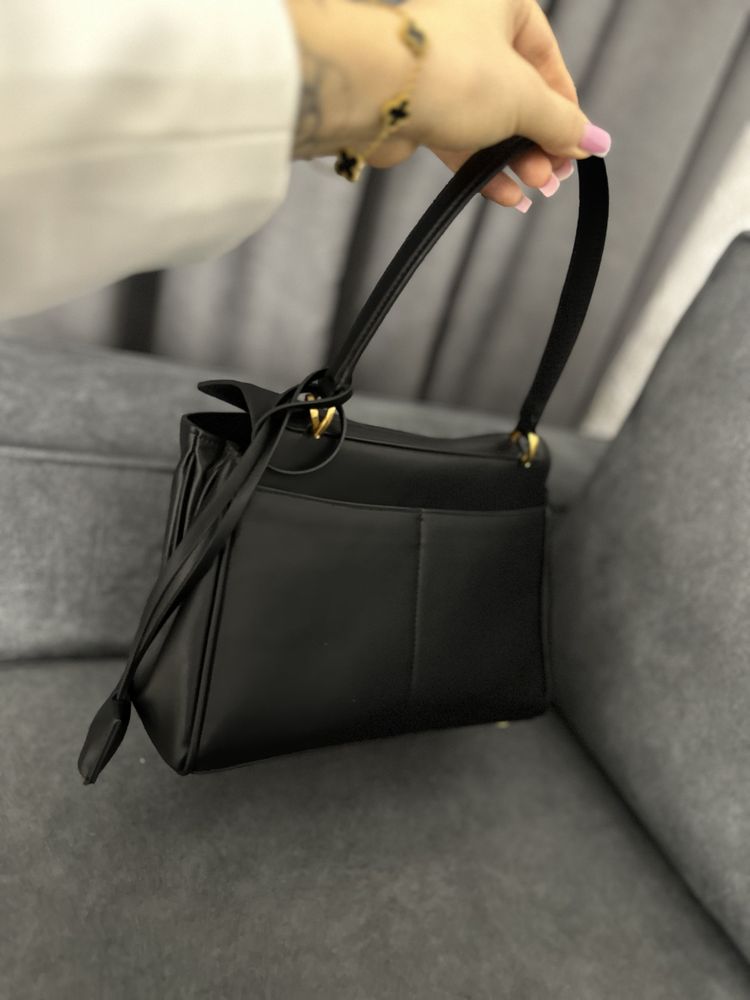 Сумка Balenciaga Rodeo black/cold premium, беленсіага