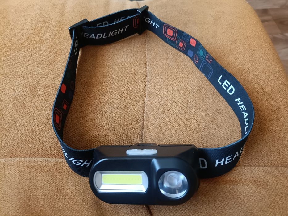 Портативный светодиодный фонарь, налобный с аккумулятором 18650 и USB