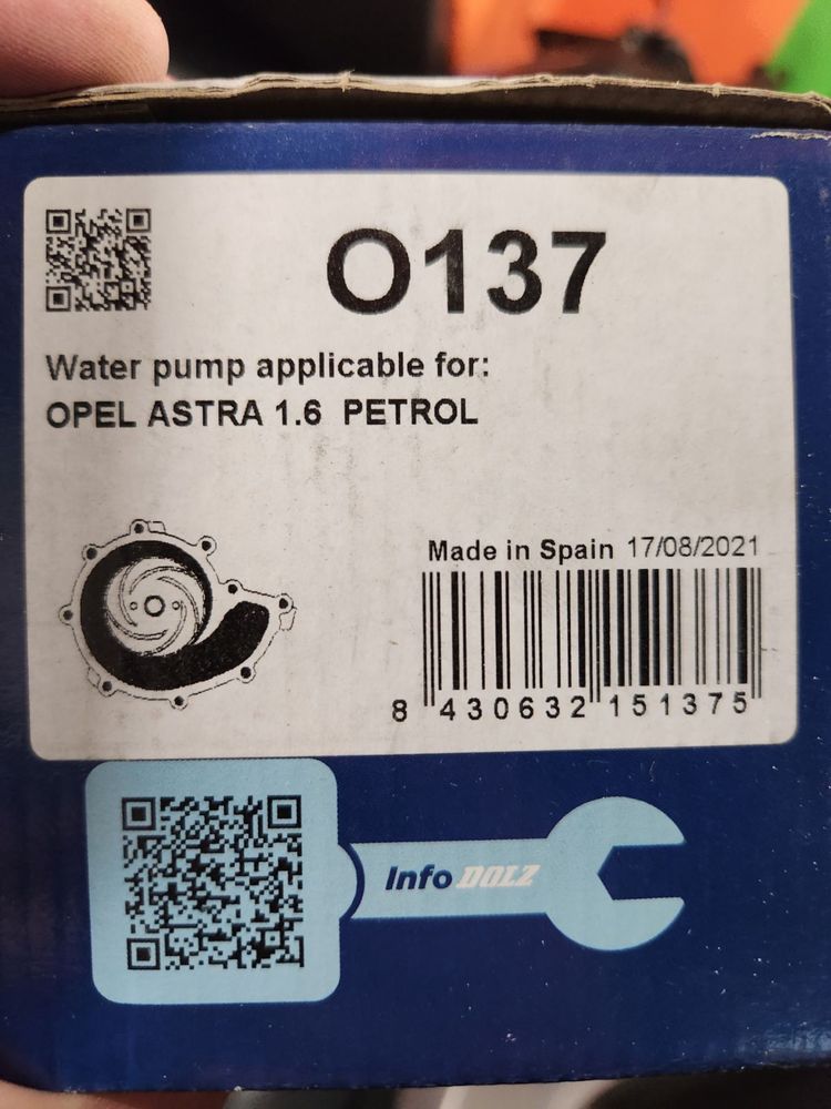 Opel Astra, Omega, Kadet, водяной насос