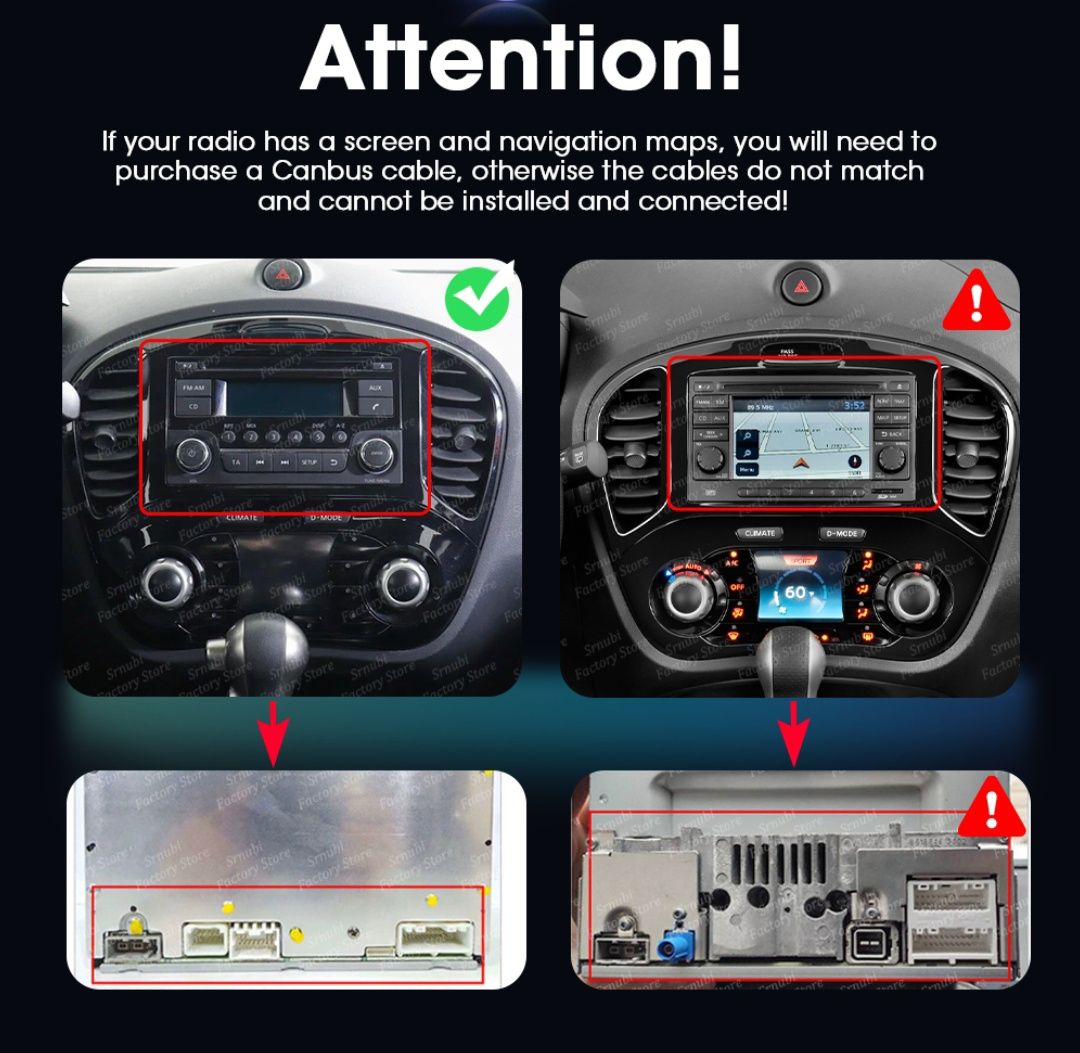 Rádio 9" android Nissan Juke 2010-14 CARPLAY WIFI GPS 2/32GB Novo