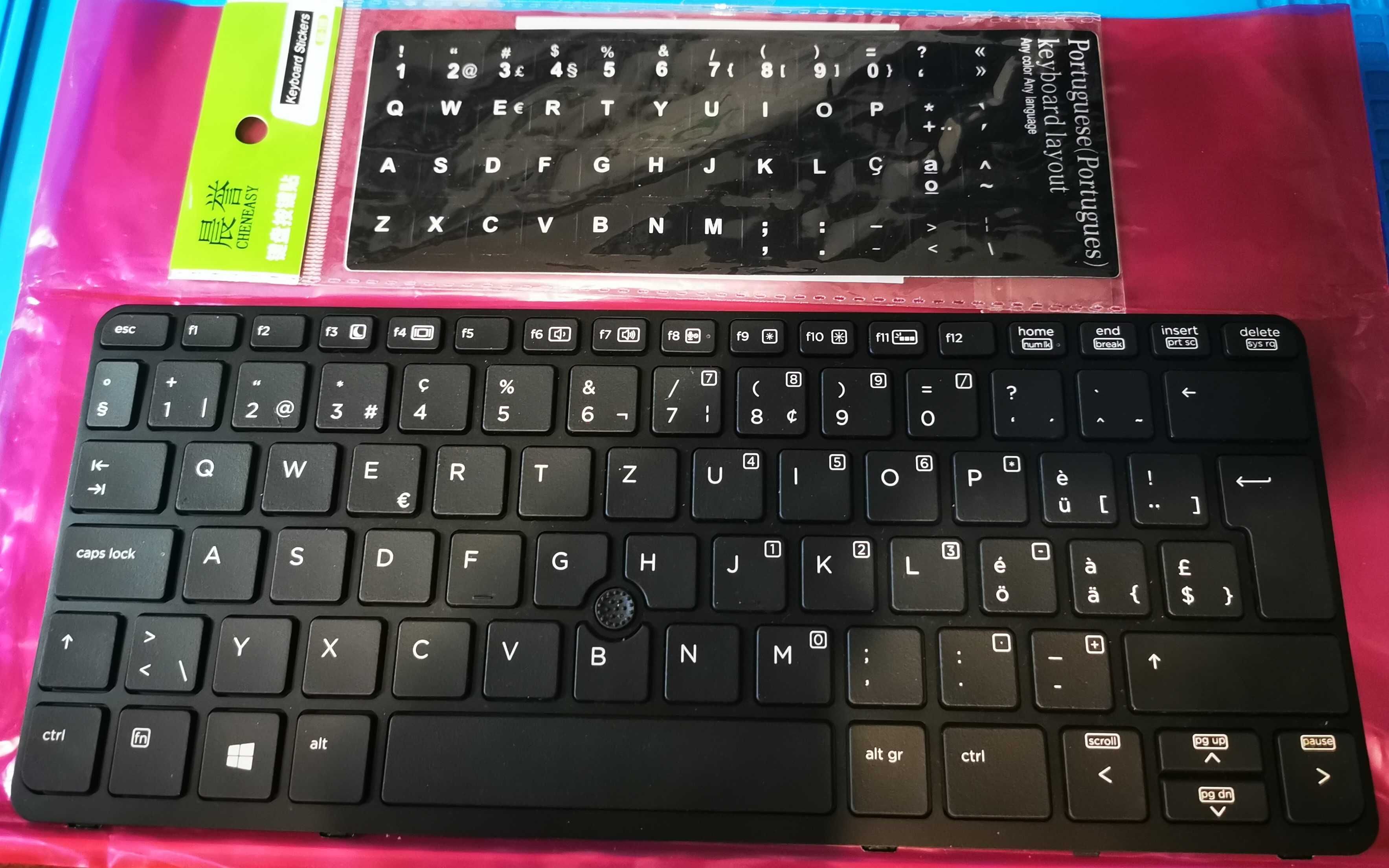 Teclado HP EliteBook 820 G1, 820 G2, 725 G2, com point stick, backlit