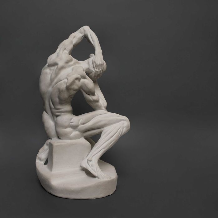 Гіпсова скульптура екорше Мікеланджело! Сидяча фігура, посібник