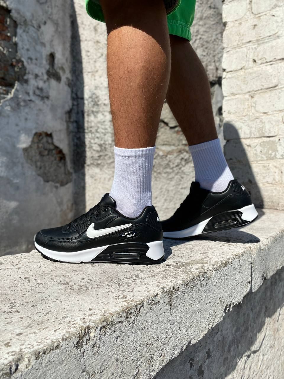 Чоловічі кросівки Nike air max 90 black white Найк аир Макс черные 46