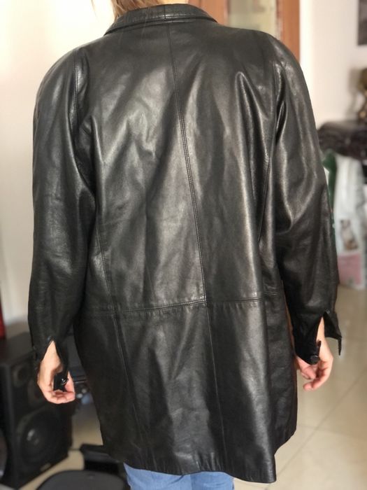 Casaco pele classico preto