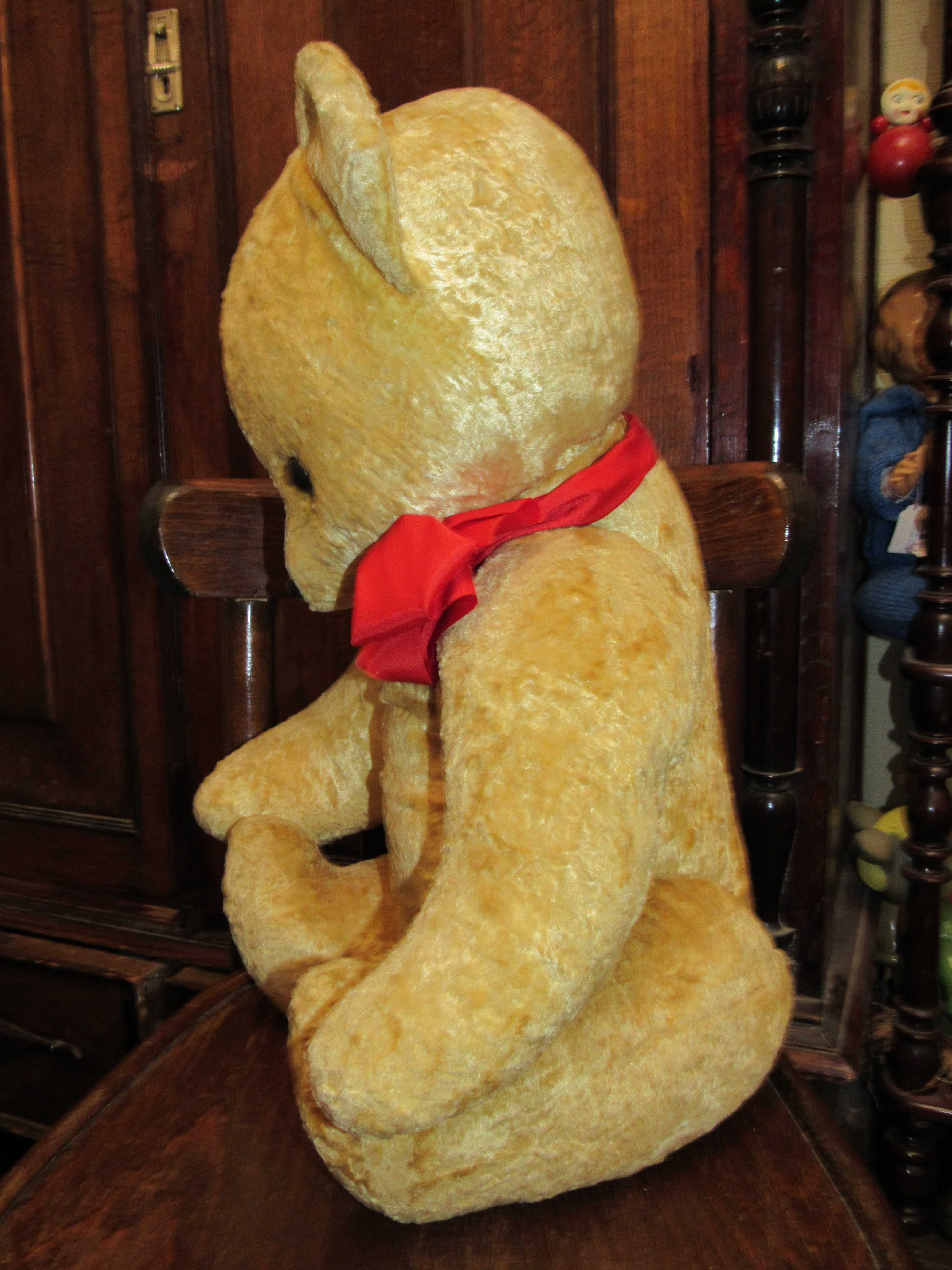 Медведь старинный  плюшевый, мишка СССР опилки, большой 70 см