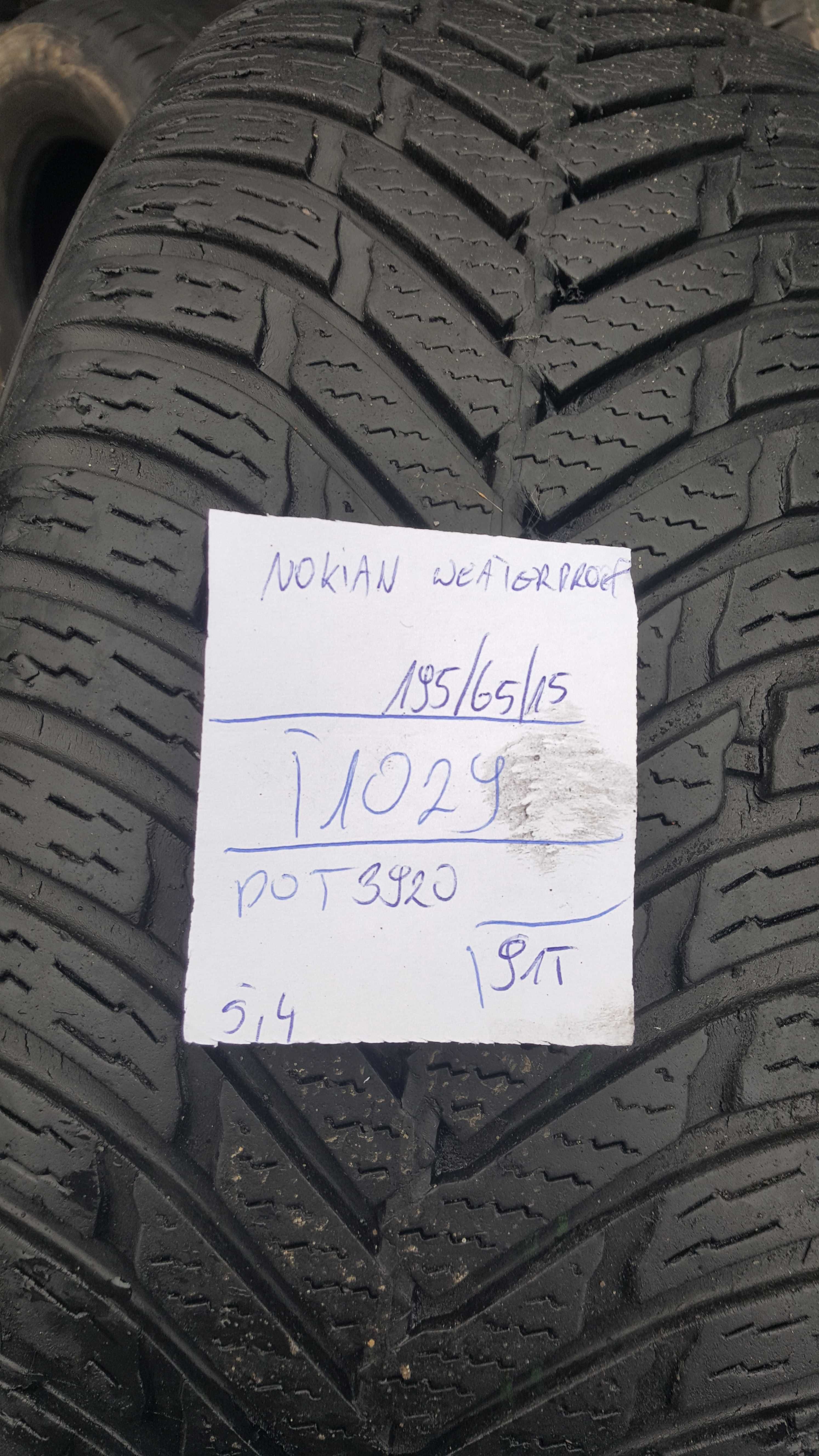 Nokian 195/65 r15 WeatherProof /// 5,4mm!!! DOT 3920 wysyłka GRATIS