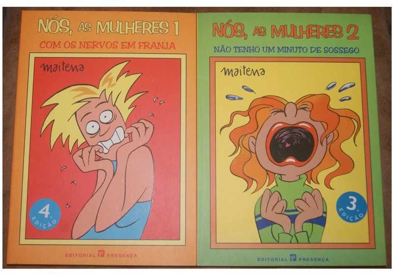 Dois livros BD, Nós, as Mulheres 1 e 2, Maitena