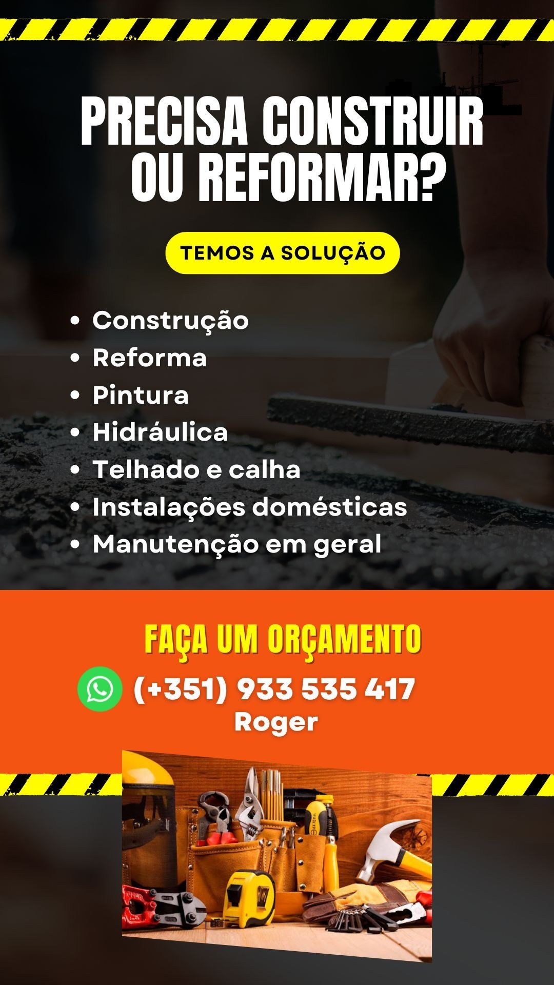 Pedreiro construção e reforma