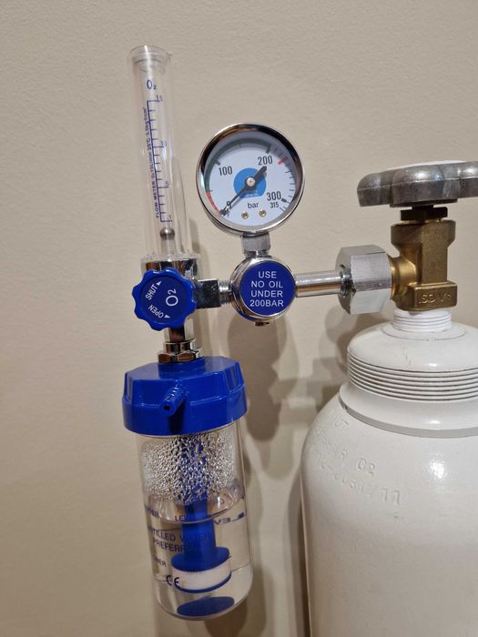 Tlenoterapia - Butla 5L + Reduktor z nawilżaczem