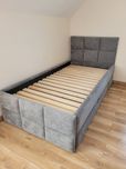 Łóżko tapicerowane 100x200 z szufladą producent