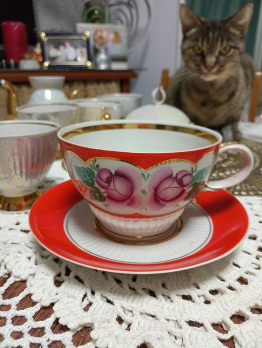 Чайна пара начало 70х. Соусник Altwasser, Васильківська кераміка