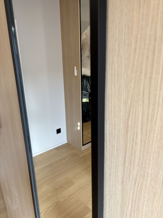 Lustro 200x40 cm czarna rama – NOWE, eleganckie, loft / nowoczesne