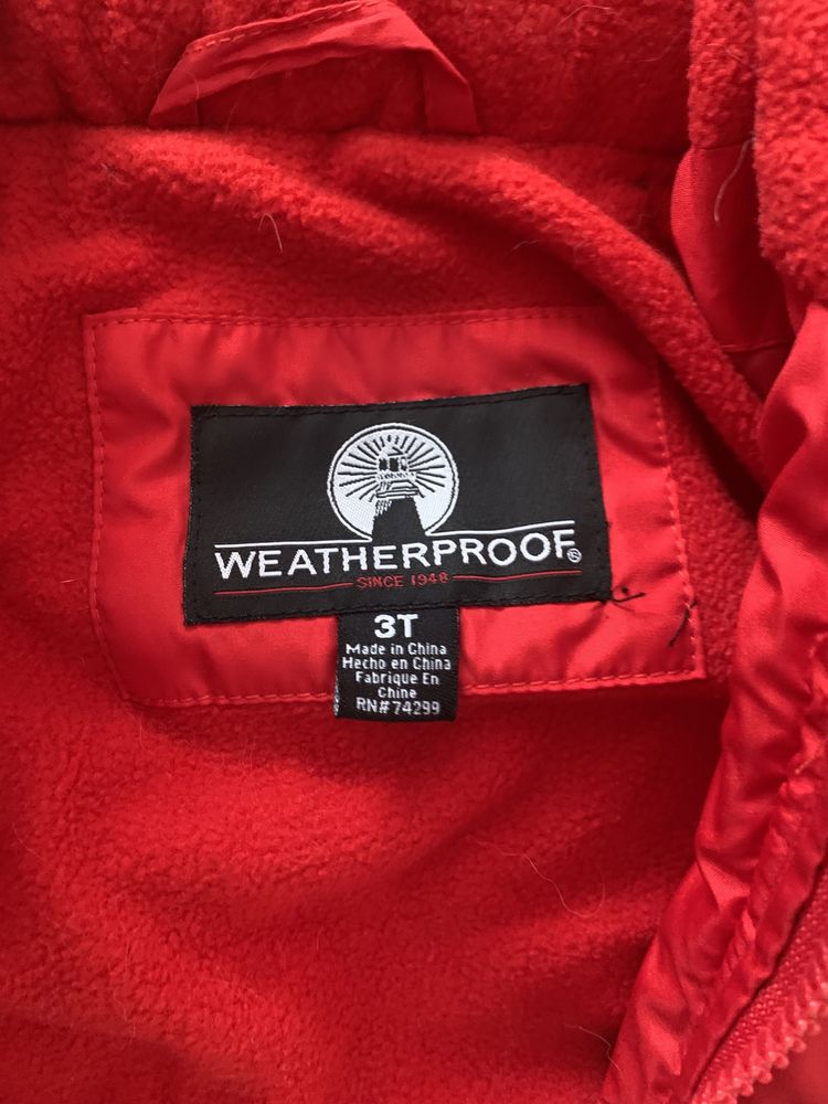 Kurtka zimowa czerwona Weatherproof 86/92