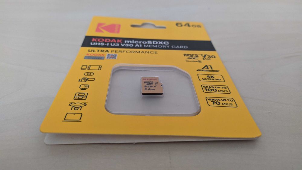 Карта памяти KODAK microSDXC 64GB UHS-I U3 V30 A1 Class 10 ОРИГИНАЛ