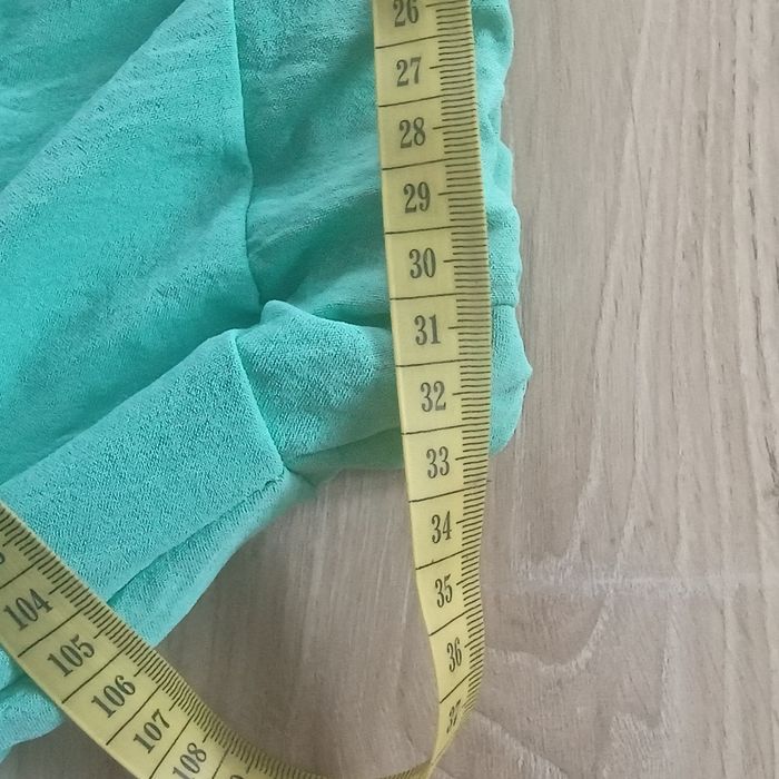 Krótka spódnica z falbanami mietowa M/L r
