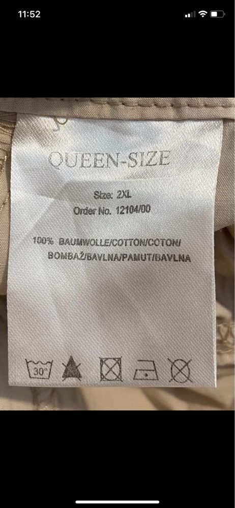 Queensize 48/ 50 beżowe damskie spodnie spodenki capri rybaczki cargo