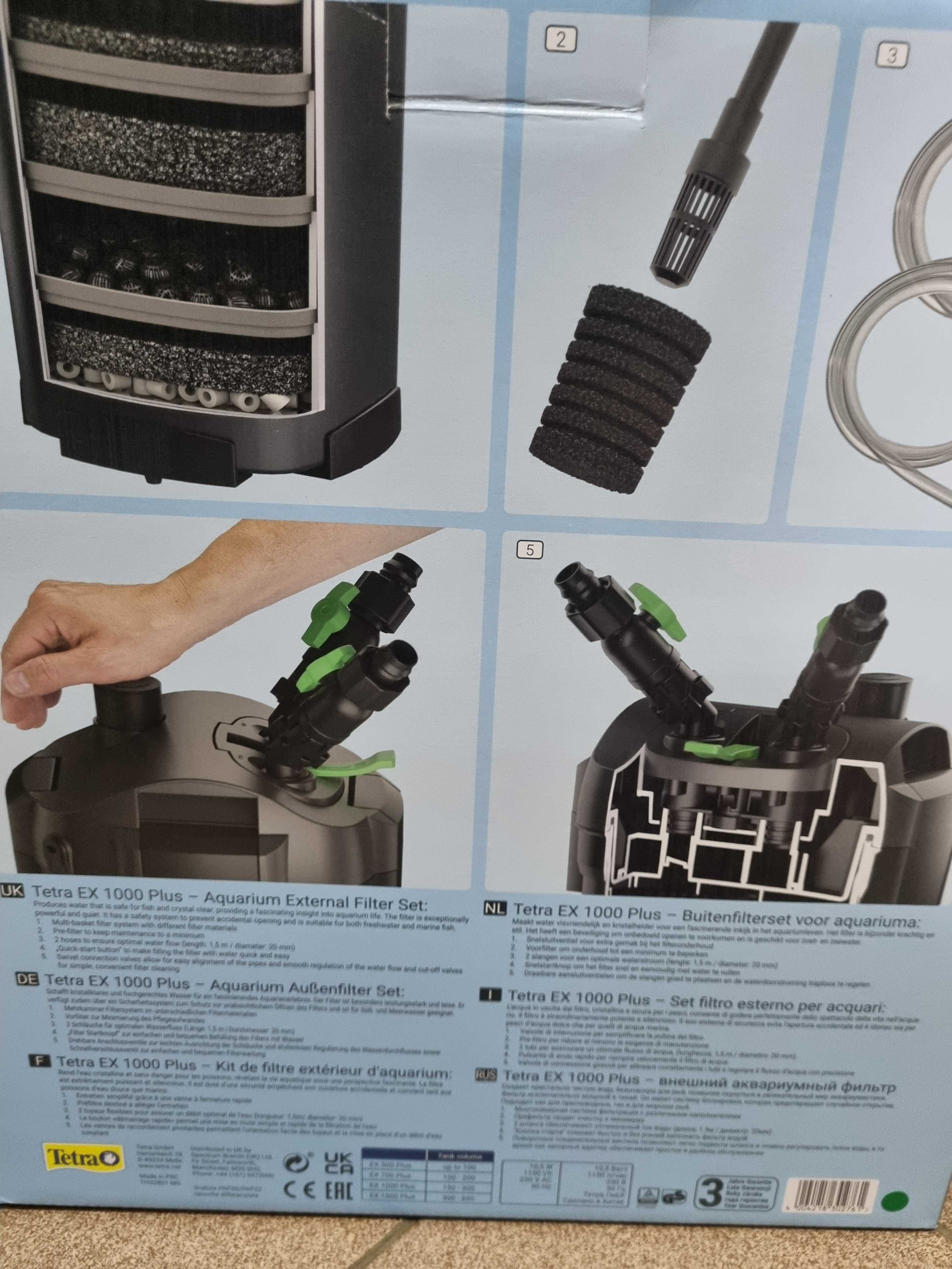 Tetra EX 1000 Plus 10,5W Filtr Zewnętrzny Do Akwarium 150-300l