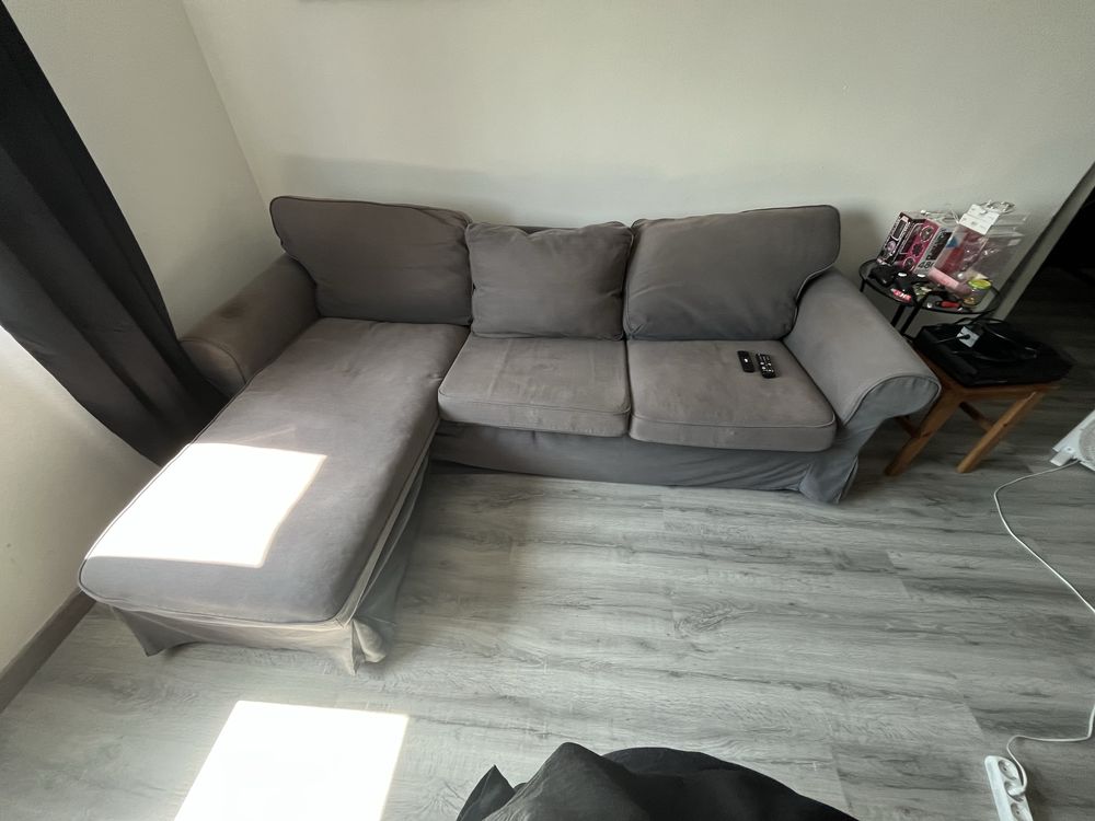 Sofa Ektorp 3 lugares com chaise Ikea