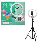 LAMPA PIERŚCIENIOWA 80W średnica 30cm z pilotem STATYW 210cm